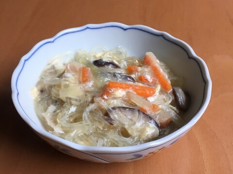 春雨と野菜の卵スープ煮♪